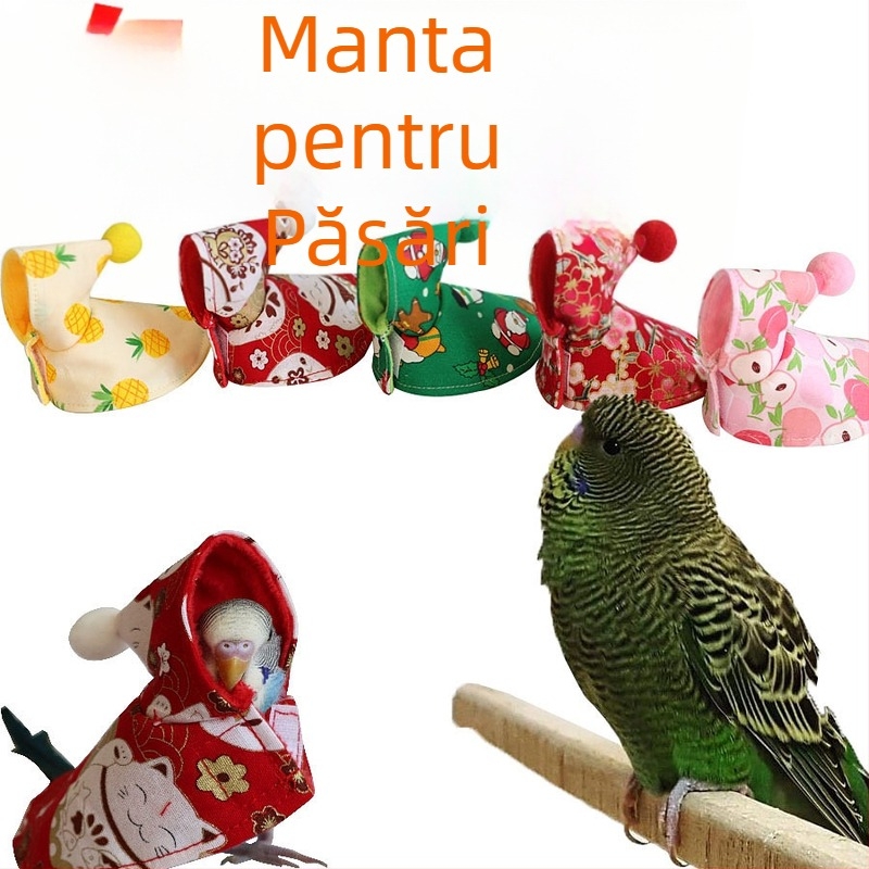 Mantie de papagal transfrontalieră en-gros, manta mică, haine de pasăre, îngroșată, rezistentă la frig, piele de tigru caldă, articole de îmbrăcăminte Xuanfeng