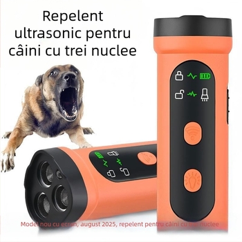 Mini repelent cu ultrasunete pentru câini, dispozitiv anti-lătrat de mare putere pentru dresaj la distanță lungă, repelent pentru câini și sperietoare pentru autoapărare și dispozitiv anti-lătrat în aer liber pentru câini