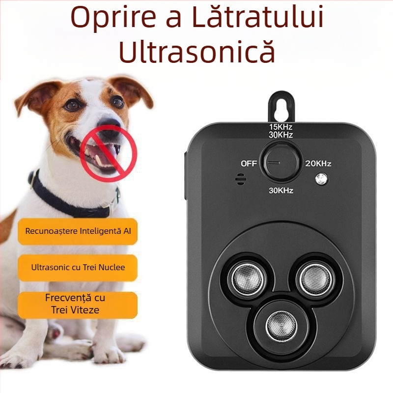 Mini repelent cu ultrasunete pentru câini, dispozitiv anti-lătrat de mare putere pentru dresaj la distanță lungă, repelent pentru câini și sperietoare pentru autoapărare și dispozitiv anti-lătrat în aer liber pentru câini
