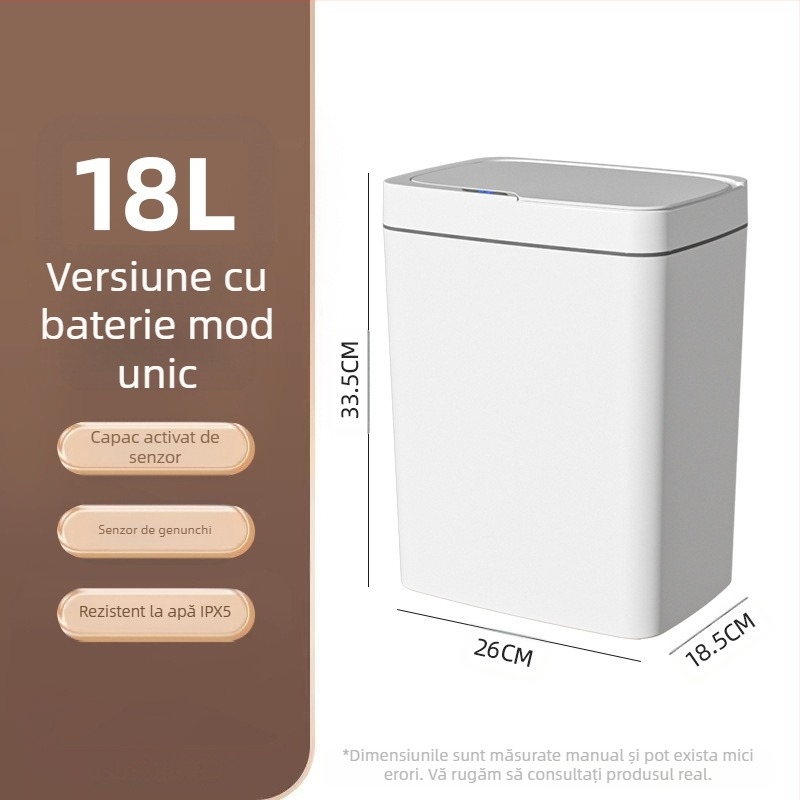 Coș de gunoi inteligent, fără atingere, cu capac deschis, ambalare automată, coș de gunoi inteligent, coș de gunoi pentru baie, coș de depozitare a gunoiului