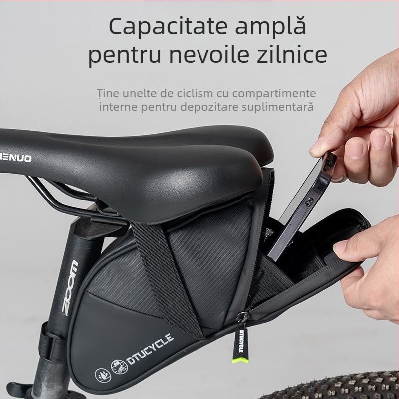Producătorul Dtucycle Dongtu furnizează direct genți de bicicletă, genți de spate pentru bicicletă, genți de șa pentru ciclism rutier, livrare transfrontalieră