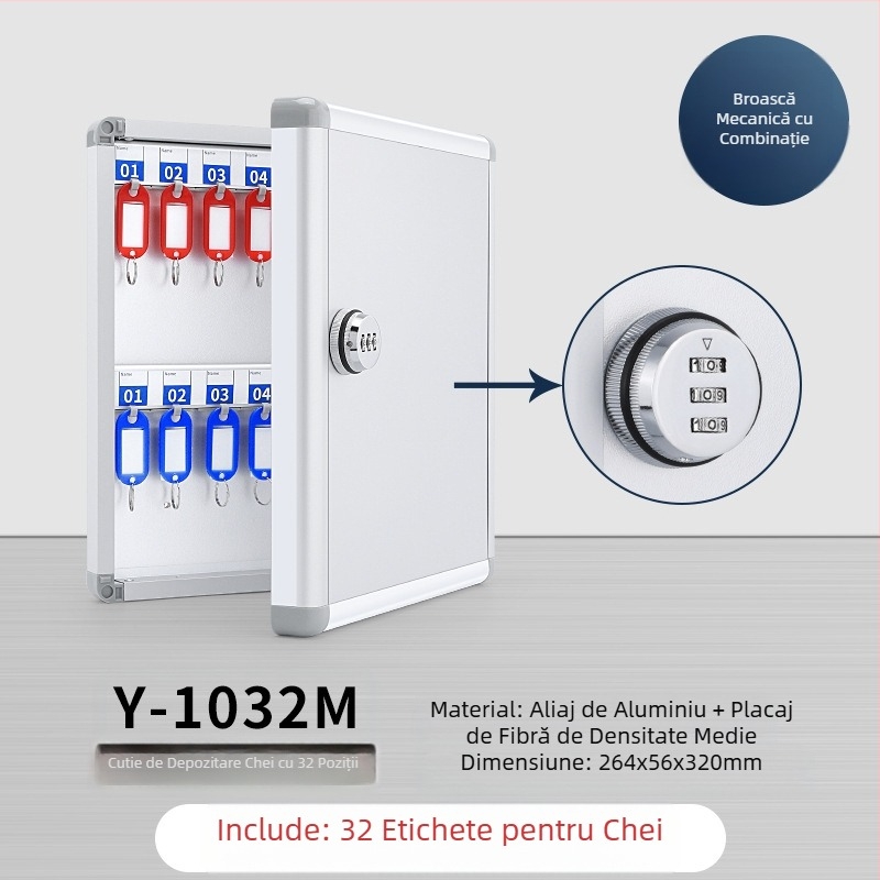 Cutie de chei montată pe perete, cutie de gestionare, dulap de chei pentru agenție imobiliară, dulap de gestionare, cutie de depozitare a cheilor auto, cutie montată pe perete