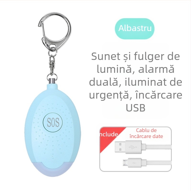 Lanternă personală Wolf cu alarmă reîncărcabilă, portabilă, inteligentă, SOS pentru exterior