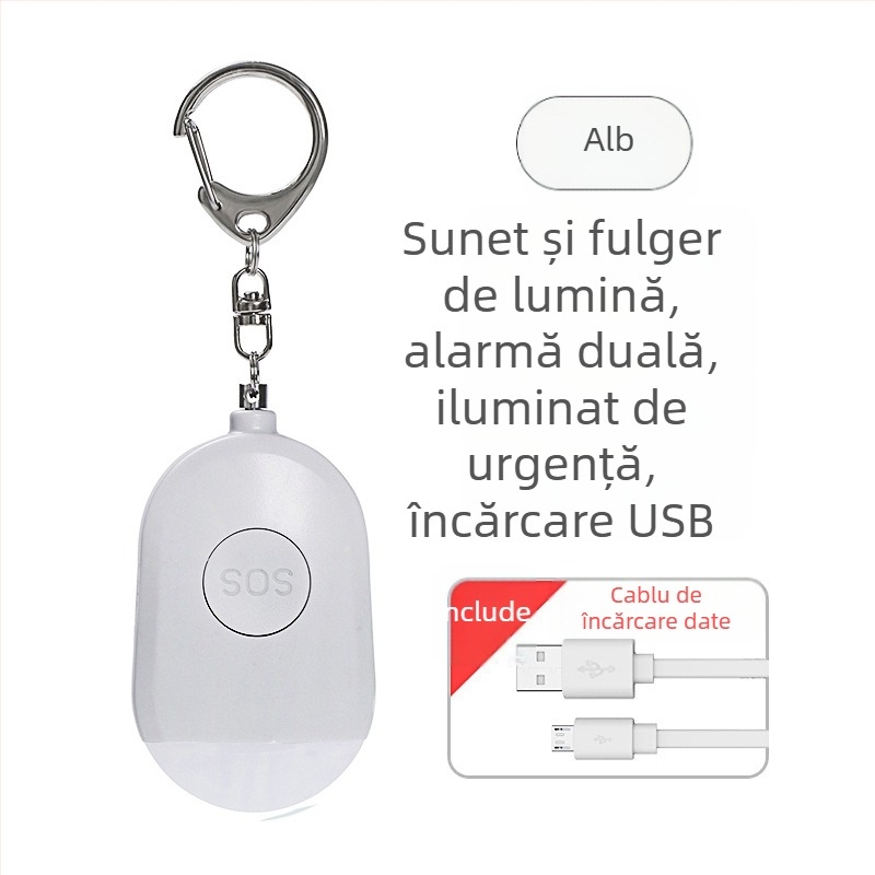 Lanternă personală Wolf cu alarmă reîncărcabilă, portabilă, inteligentă, SOS pentru exterior