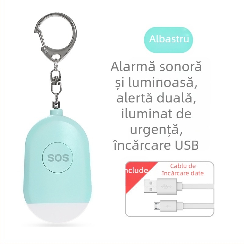 Lanternă personală Wolf cu alarmă reîncărcabilă, portabilă, inteligentă, SOS pentru exterior