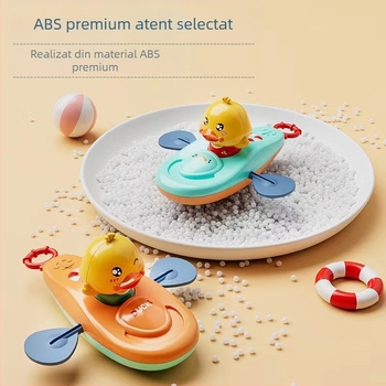 Jucării acvatice pentru bebeluși, caiac, rață galbenă, canotaj, baie, fete, copii, baie, cablu de plajă înfășurat