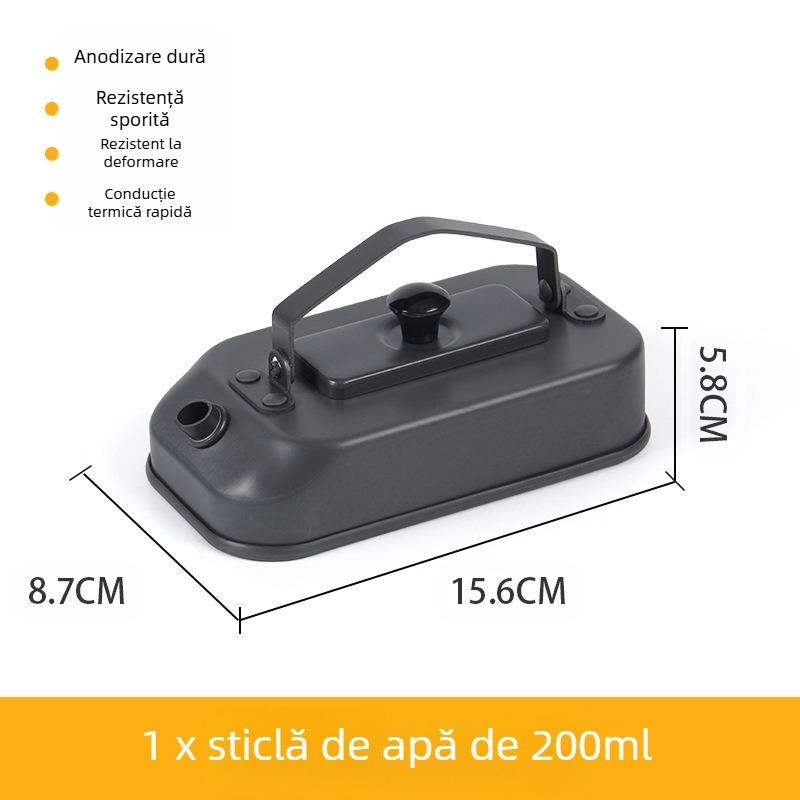 Ceainic pliabil portabil din aliaj de aluminiu pentru camping în aer liber, ceainic japonez, ceainic de cafea cu apă clocotită, ceainic de camping