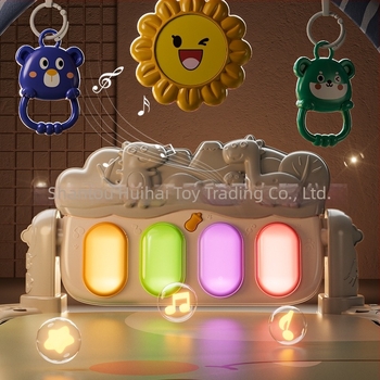 Suport de fitness Amazon pentru pian cu picior pentru bebeluși, cu saltea multifuncțională EN71 pentru nou-născuți, pentru pian, care se târăște