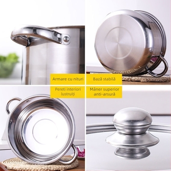 Set de oale din oțel inoxidabil populare, vânzare cu ridicata, comerț exterior transfrontalier, pentru supă, capacitate mare, îngroșată, pentru uz casnic