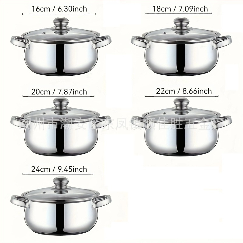 Set de oale din oțel inoxidabil populare, vânzare cu ridicata, comerț exterior transfrontalier, pentru supă, capacitate mare, îngroșată, pentru uz casnic