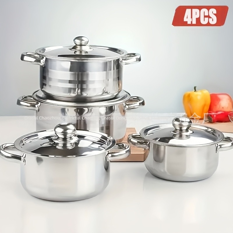 Set de oale din oțel inoxidabil populare, vânzare cu ridicata, comerț exterior transfrontalier, pentru supă, capacitate mare, îngroșată, pentru uz casnic