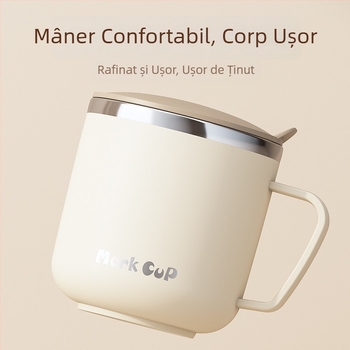 Cana specială pentru înmuierea fulgilor de ovăz, cană de mic dejun cu lapte, cană, cană de cafea din oțel inoxidabil 304, cană nouă pentru femei, bărbați