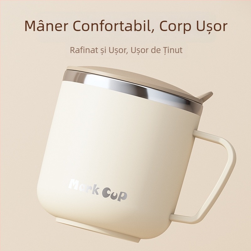 Cana specială pentru înmuierea fulgilor de ovăz, cană de mic dejun cu lapte, cană, cană de cafea din oțel inoxidabil 304, cană nouă pentru femei, bărbați