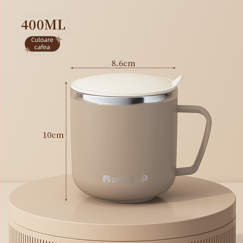 Cana specială pentru înmuierea fulgilor de ovăz, cană de mic dejun cu lapte, cană, cană de cafea din oțel inoxidabil 304, cană nouă pentru femei, bărbați