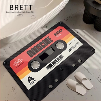 Bandă de noroi cu diatomee, covoraș de baie, covoraș de intrare, covoraș de toaletă, absorbant de apă, antiderapant, covoraș de picior cu fund de cauciuc, silicon, noroi