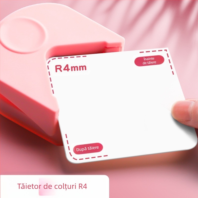 Freză rotundă pentru colțuri, freză rotundă R4, freză rotundă mică pentru examenul de admitere postuniversitar, teșită, cu foi libere, cu arc, felicitare DIY pentru fotografii