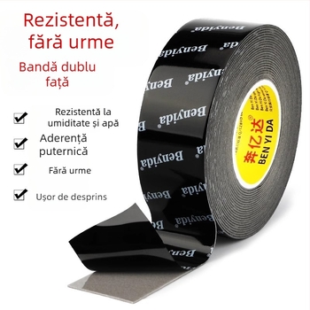 Adeziv dublu-adeziv super puternic, cu vâscozitate ridicată, adeziv puternic pentru perete, nu deteriorează peretele, bandă adezivă fără sudură, spumă auto, nu lasă urme