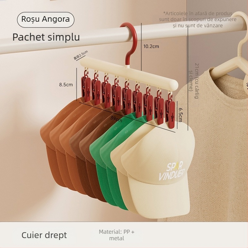 Umeraș de uz casnic cu clemă, valoare de culoare ridicată, clemă fără sudură, umeraș de haine multifuncțional, cu o singură potrivire, lenjerie de corp din plastic, clemă pentru șosete