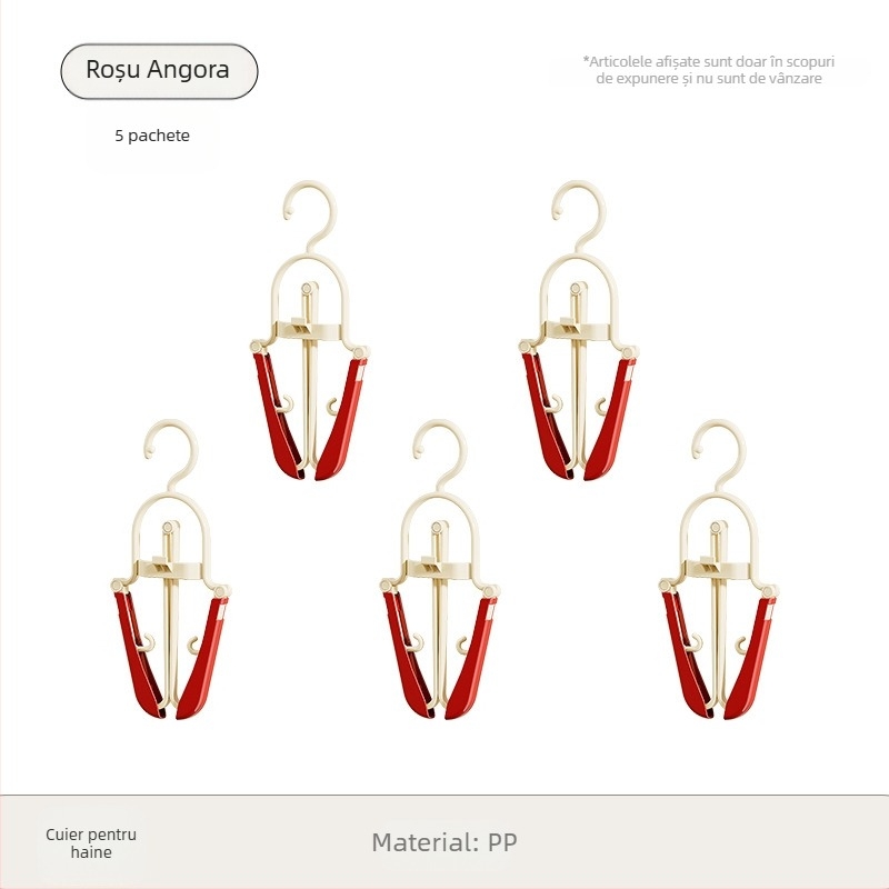 Umeraș de uz casnic cu clemă, valoare de culoare ridicată, clemă fără sudură, umeraș de haine multifuncțional, cu o singură potrivire, lenjerie de corp din plastic, clemă pentru șosete