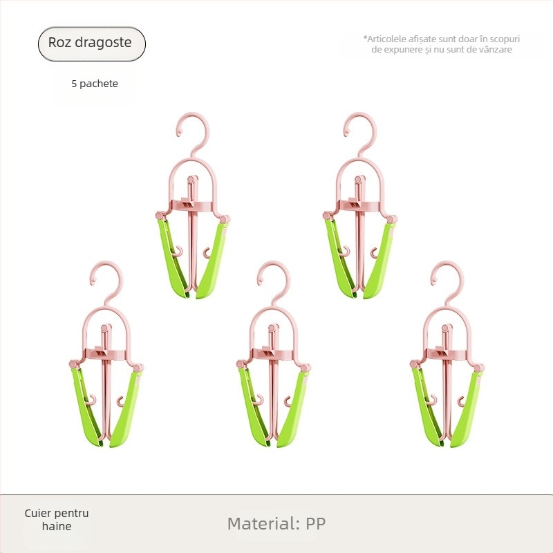 Umeraș de uz casnic cu clemă, valoare de culoare ridicată, clemă fără sudură, umeraș de haine multifuncțional, cu o singură potrivire, lenjerie de corp din plastic, clemă pentru șosete