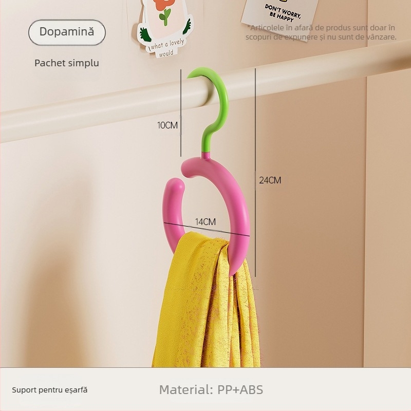 Umeraș de uz casnic cu clemă, valoare de culoare ridicată, clemă fără sudură, umeraș de haine multifuncțional, cu o singură potrivire, lenjerie de corp din plastic, clemă pentru șosete