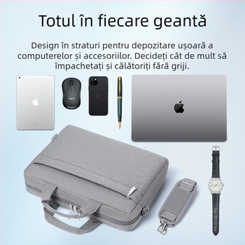 Geantă portabilă pentru laptop de 15,6 inch, geantă pentru notebook de 14 inch, servietă anti-stropire, geantă de afaceri pentru bărbați și femei de 17 inch