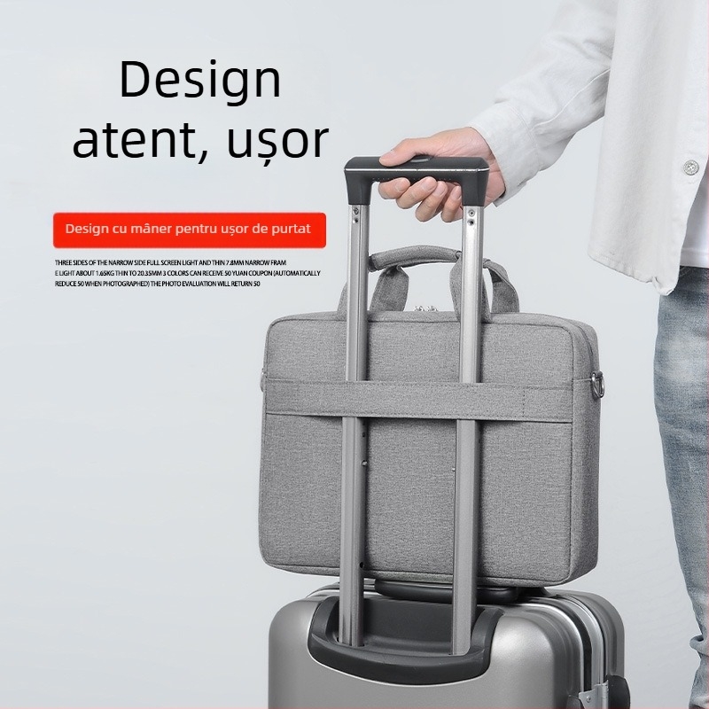 Geantă portabilă pentru laptop de 15,6 inch, geantă pentru notebook de 14 inch, servietă anti-stropire, geantă de afaceri pentru bărbați și femei de 17 inch