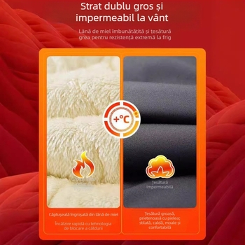 80-320 Nord-Est Pantaloni de bumbac impermeabili rezistenți la frig pentru bărbați Iarnă căptușită cu fleece Îngroșată Super Groasă Catifea de miel Îngrășământ plus mărime Pantaloni caldi