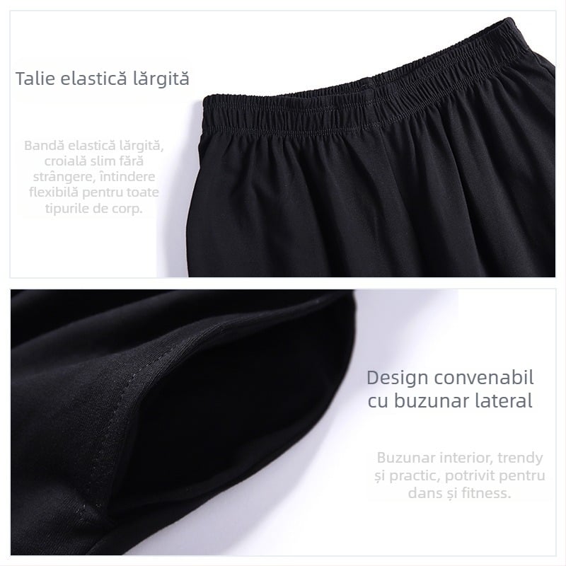 Pantaloni de dans pentru adulți, pantaloni de aerobic, pantaloni micșorabili pentru femei, pantaloni de fitness slim-fit, stil body dance pentru bărbați