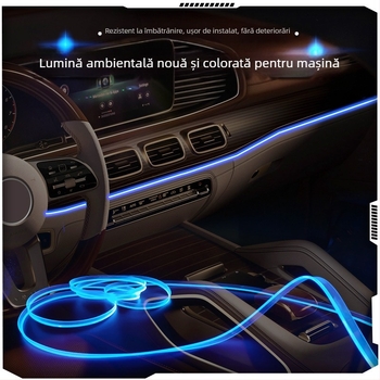 Lumină decorativă USB fără fir, cu 64 de culori, cu atmosferă auto, cu aplicație de control central colorată, ritm muzical