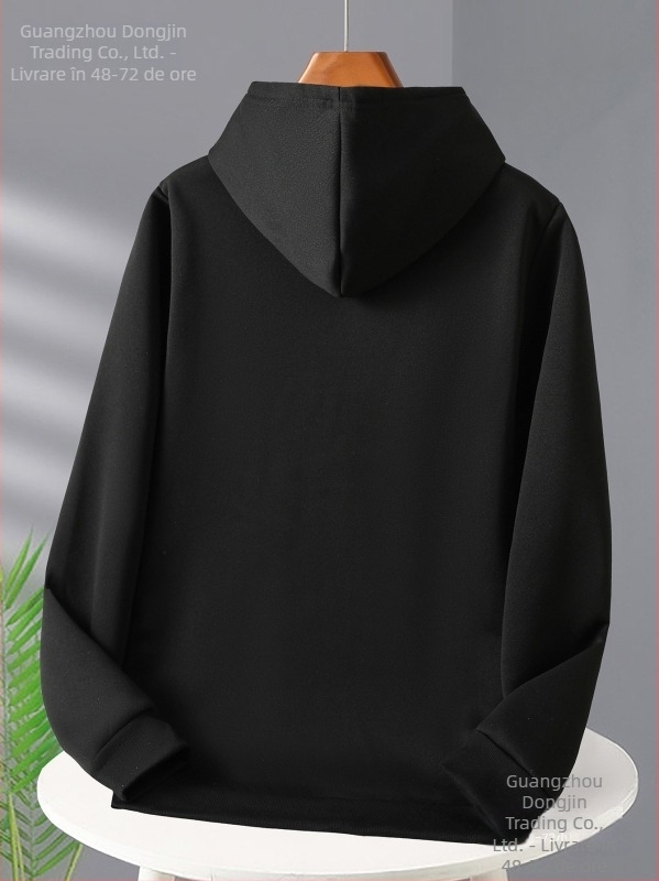 Hanorac casual pentru bărbați cu model geometric - mânecă lungă, pulover cu buzunar cangur pentru activități în aer liber și sport