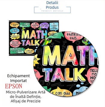 Sursă transfrontalieră pentru profesori, clasă, scrisoare în limba engleză, poster inspirațional, formulă matematică pictată cu spray, decorare de perete pentru clasă, miez de pictură