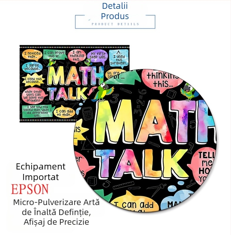 Sursă transfrontalieră pentru profesori, clasă, scrisoare în limba engleză, poster inspirațional, formulă matematică pictată cu spray, decorare de perete pentru clasă, miez de pictură