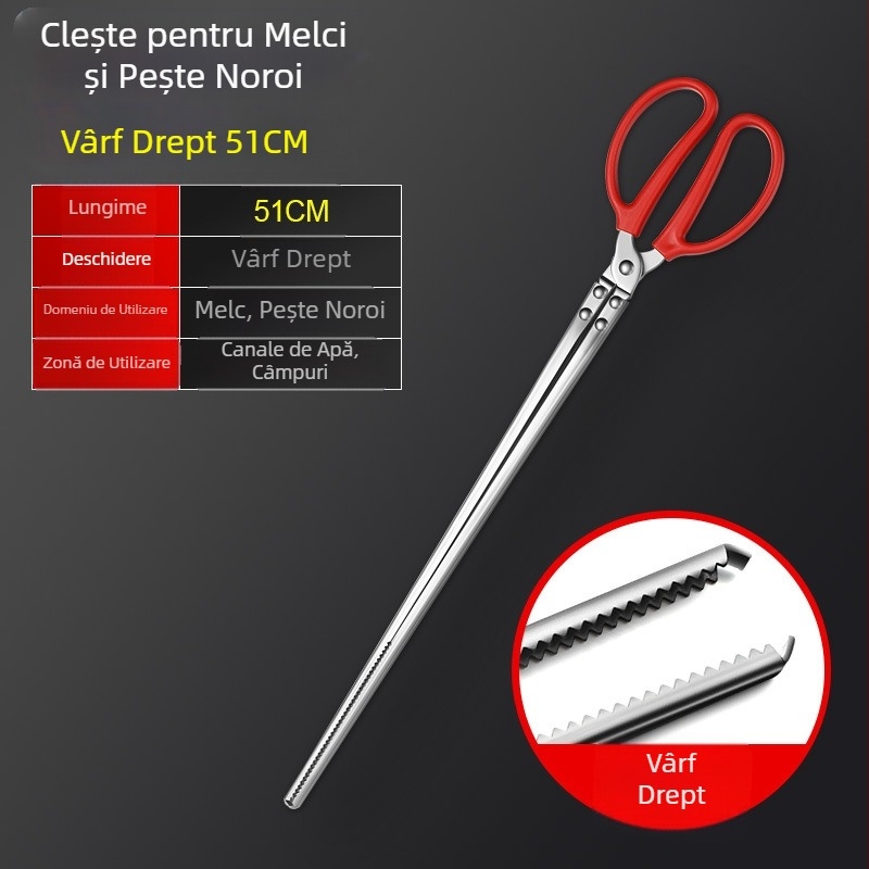 Clemă de anghilă extinsă pentru prinderea loachelor, clește de anghilă îngroșat, clește pliabil cu cârlig de șarpe, instrument de cârlig de pește antiderapant pentru pescuitul maritim