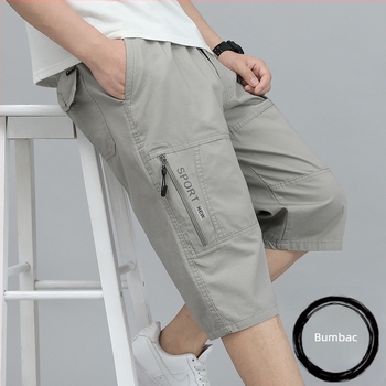 Bărbați pantaloni scurți de plajă cu cinci puncte, vrac, din bumbac, vară, casual, plus mărime mare, pantaloni pentru bărbați grași