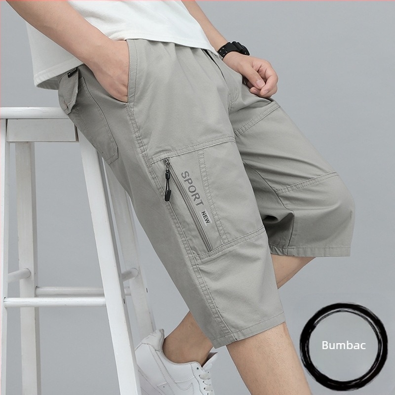 Bărbați pantaloni scurți de plajă cu cinci puncte, vrac, din bumbac, vară, casual, plus mărime mare, pantaloni pentru bărbați grași