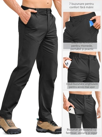 Pantaloni transfrontalieri cu uscare rapidă, pantaloni de asalt impermeabili și respirabili, pantaloni cargo cu buzunare multiple, pantaloni de drumeție subțiri de vară, cu uscare rapidă și respirabili