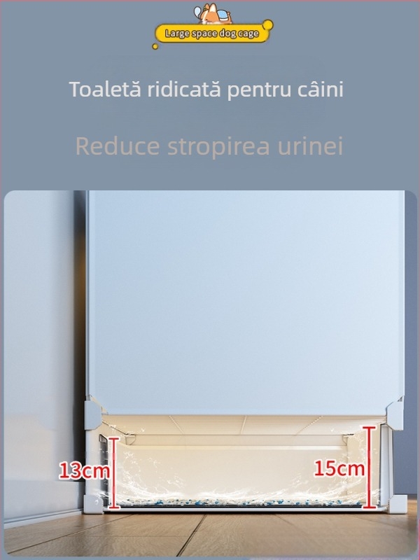 Cușcă pentru câini cu toaletă separată, o cameră, un living și o baie, cușcă pentru câini mici, cușcă pentru animale de companie de uz casnic, tip Teddy Pomeranian