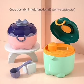 Cartuș de lapte praf pentru bebeluși, portabil, sigilat, rezistent la umiditate, rezervor de depozitare, cartuș suplimentar de lapte praf în cutie cu tăiței de orez