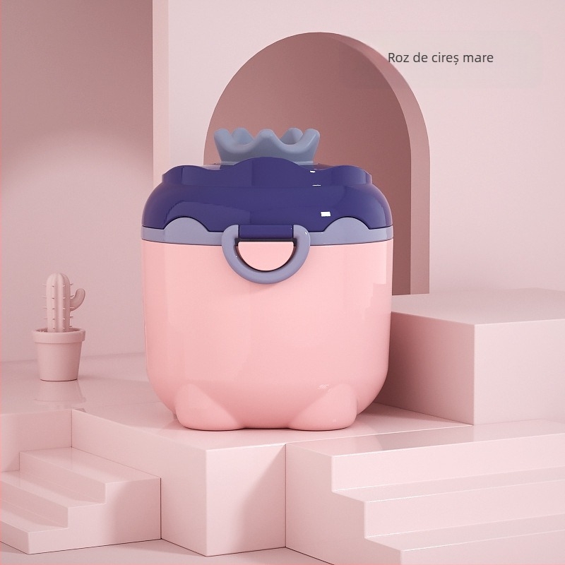 Cartuș de lapte praf pentru bebeluși, portabil, sigilat, rezistent la umiditate, rezervor de depozitare, cartuș suplimentar de lapte praf în cutie cu tăiței de orez