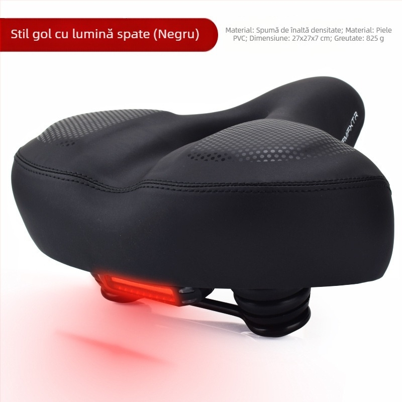 Pernă de șa pentru bicicletă, șa de bicicletă de munte, șa impermeabilă de înaltă elasticitate -311.999999999% reducere, pernă de șa pentru lumină spate cu absorbție de șocuri pentru bicicletă electrică Stack