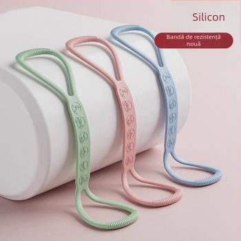 Figura 8 Bandă de rezistență din silicon Yoga Auxiliar Acasă Bandă elastică Echipament de fitness pentru femei Umăr Deschidere și spate Frumusețe Bandă elastică