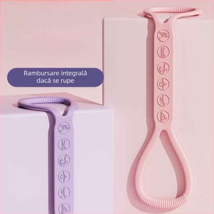 Figura 8 Bandă de rezistență din silicon Yoga Auxiliar Acasă Bandă elastică Echipament de fitness pentru femei Umăr Deschidere și spate Frumusețe Bandă elastică