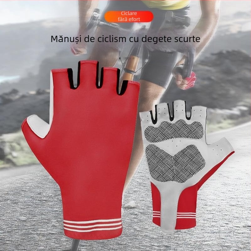 Mănuși de ciclism pentru bărbați, mănuși de vară respirabile, sport, antiderapante, cu protecție solară, respirabile, pentru ciclism, pescuit în aer liber, cu jumătate de deget, pentru biciclete
