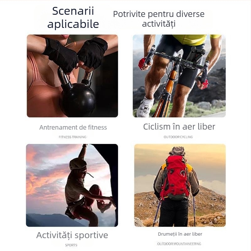Mănuși de ciclism pentru bărbați, mănuși de vară respirabile, sport, antiderapante, cu protecție solară, respirabile, pentru ciclism, pescuit în aer liber, cu jumătate de deget, pentru biciclete