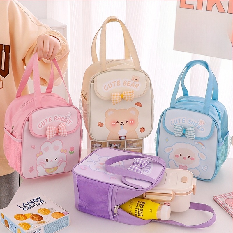 Desene animate Satchel Lunch Box Bag Student Prânz Izolator Bag Capacitate Mare Depozitare Bag Thickened Aluminium Folie Film Mese Bag Satchel