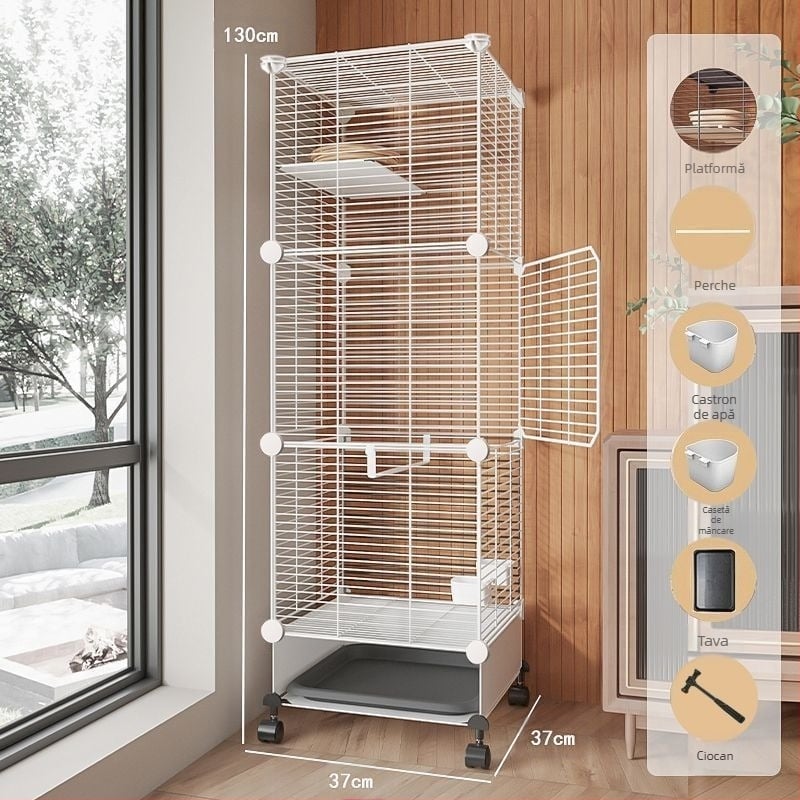 Colivie mare pentru păsări pentru uz casnic, vilă de lux pentru peruși și nimfe, model nou rezistent la stropire pentru păsări mici, cum ar fi vrăbii și peruși