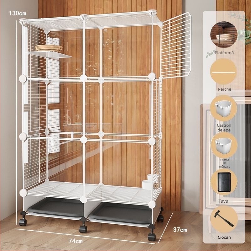 Colivie mare pentru păsări pentru uz casnic, vilă de lux pentru peruși și nimfe, model nou rezistent la stropire pentru păsări mici, cum ar fi vrăbii și peruși