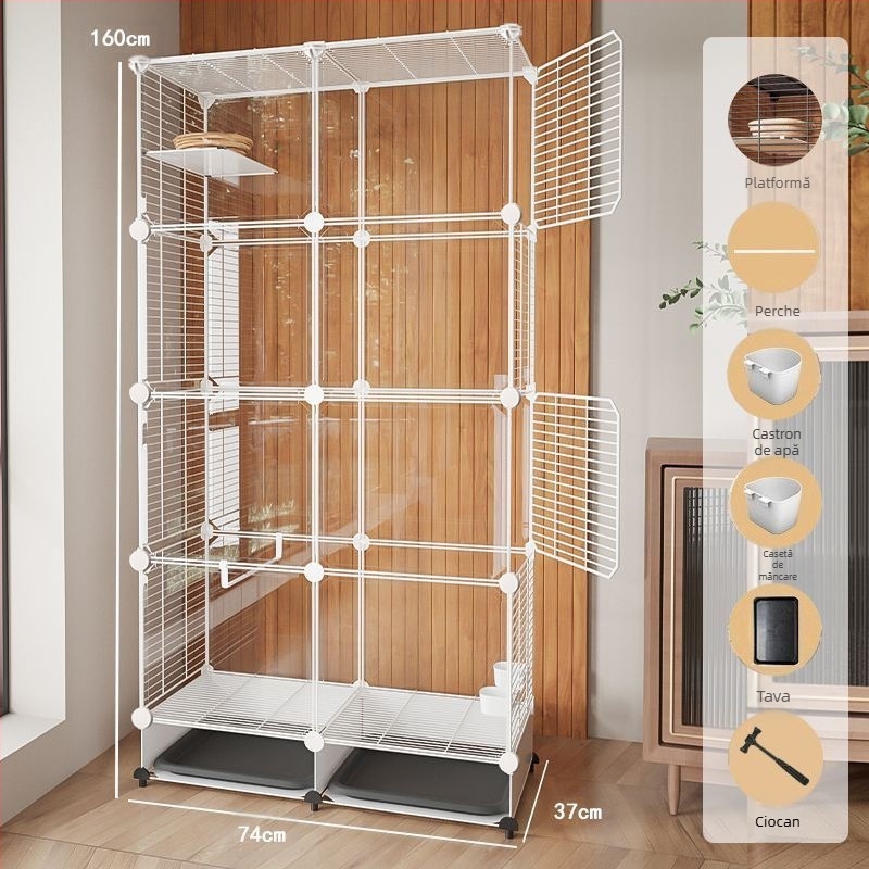 Colivie mare pentru păsări pentru uz casnic, vilă de lux pentru peruși și nimfe, model nou rezistent la stropire pentru păsări mici, cum ar fi vrăbii și peruși