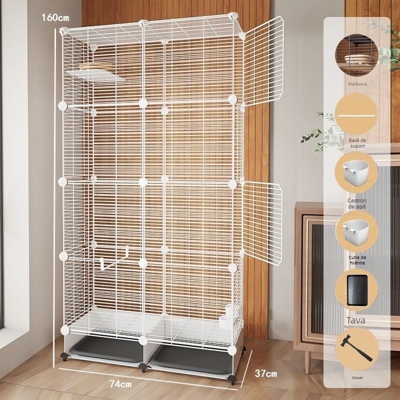 Colivie mare pentru păsări pentru uz casnic, vilă de lux pentru peruși și nimfe, model nou rezistent la stropire pentru păsări mici, cum ar fi vrăbii și peruși